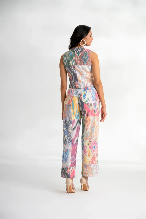 Rangoli — Ikat Print Straight Fit Trousers - Image 3