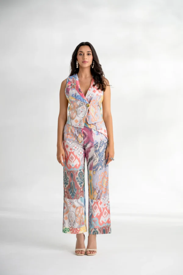 Rangoli — Ikat Print Straight Fit Trousers - Image 2