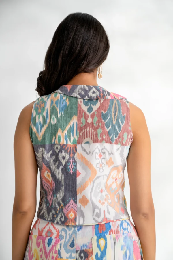 Rangoli — Ikat Print Waistcoat - Image 5