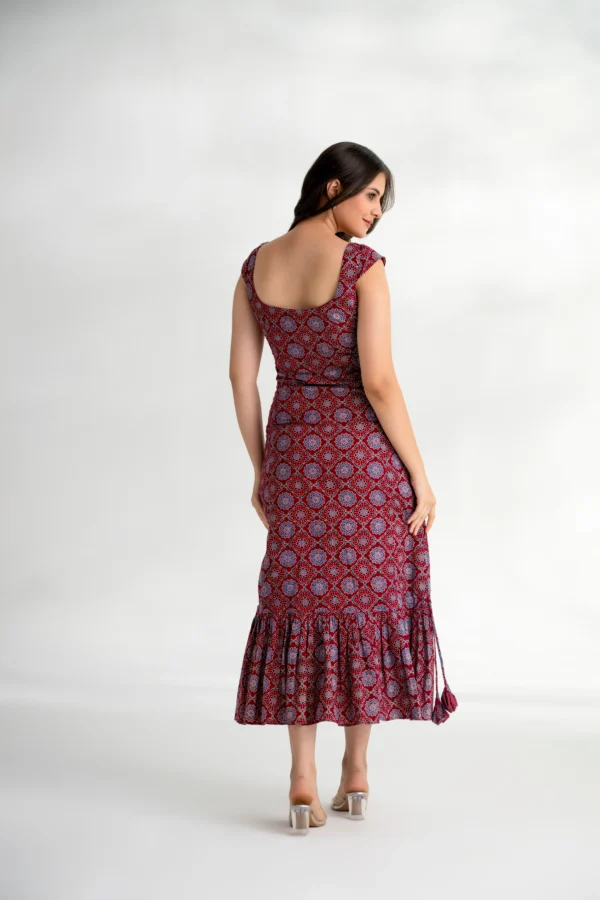Zeenat — Ajrakh Two-in-One Convertible Dress - Image 3