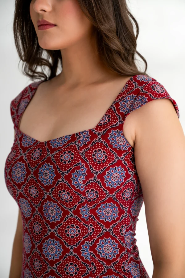 Zeenat — Ajrakh Two-in-One Convertible Dress - Image 5