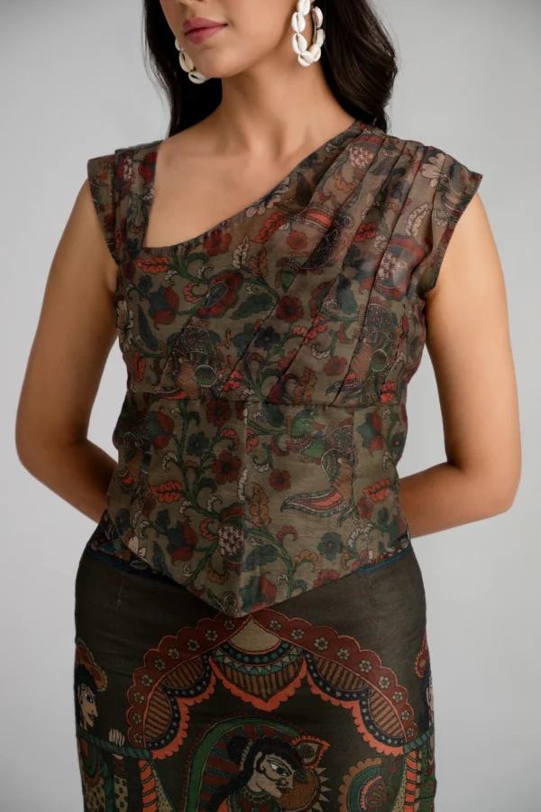 Advika - Tribal Print Corset Top - Image 3