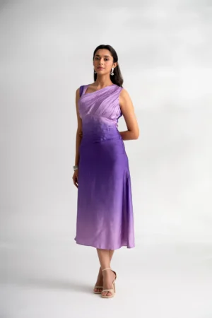 Zaara — Satin Drape Dress