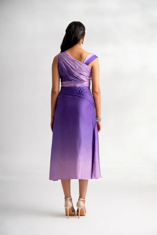 Zaara — Satin Drape Dress - Image 4