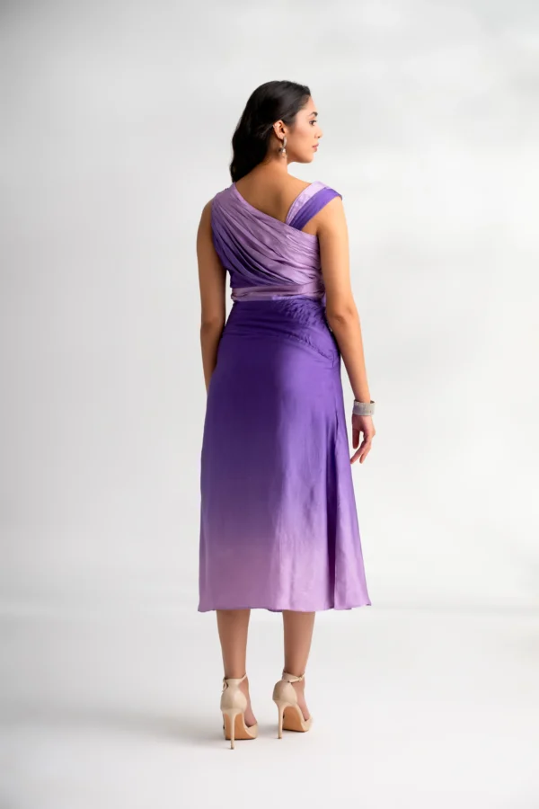 Zaara — Satin Drape Dress - Image 5