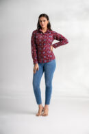 Zeenat - Ajrakh Cotton Corset Shirt