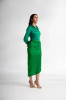 Haritima Light Green Drape Skirt