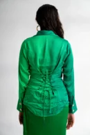 Haritima-Green Ombre Corset shirt