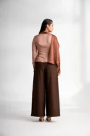 Malkin – Choco Brown Flared Trousers