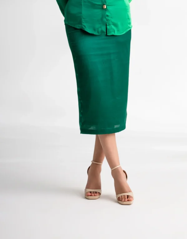 Haritima Dark Green Pencil Skirt