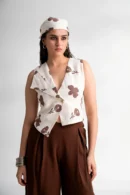 Mrida - Linen Off-white Waist Coat
