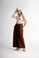 Choco-Brown Flared Trousers