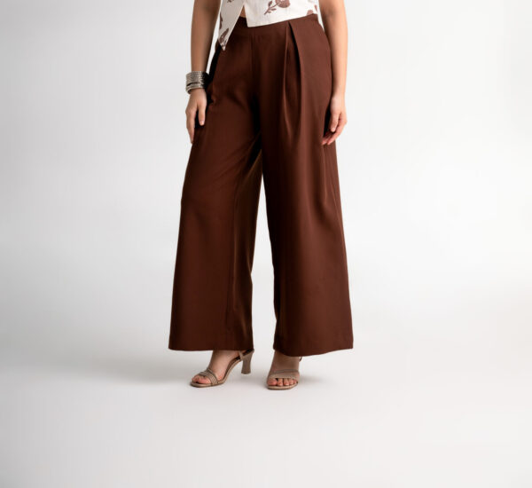 Choco-Brown Flared Trousers