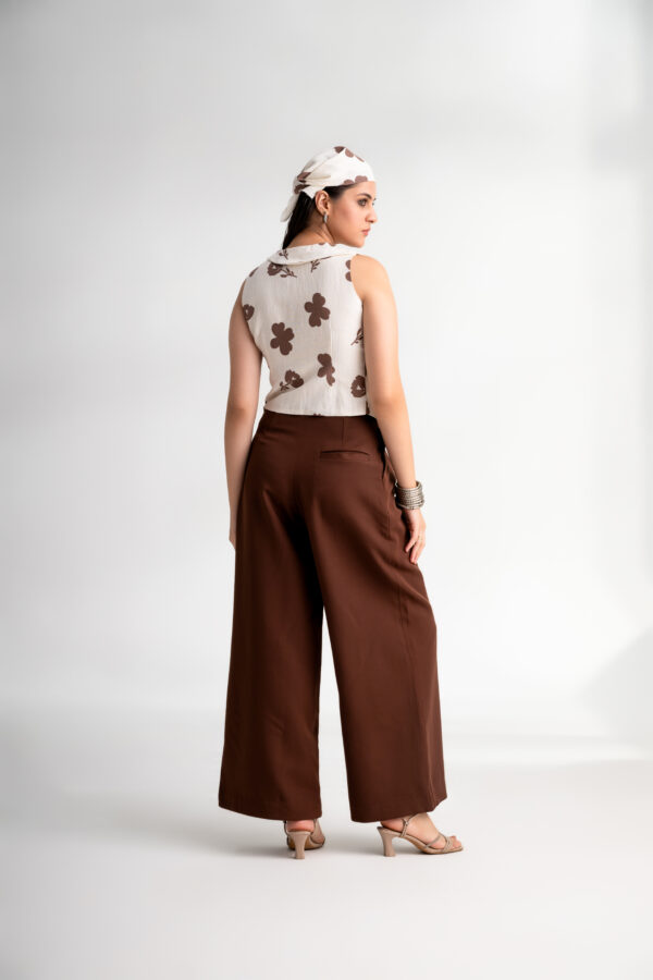 Choco-Brown Flared Trousers - Image 4