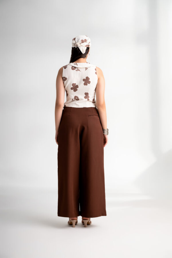 Choco-Brown Flared Trousers - Image 5