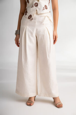 White Flared Trousers